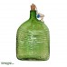  بطری شیشه ای دست ساز مدل کتابی  سبز بزرگ